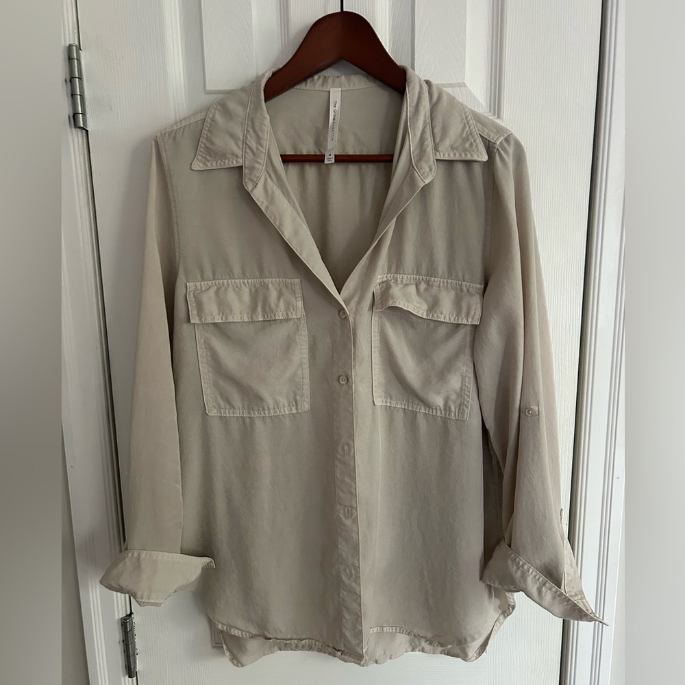 Babaton Utility Shirt in Light Beige